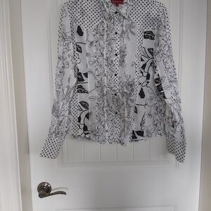 NEW PANHANDLER SLIM B&W BLOUSE// B2A